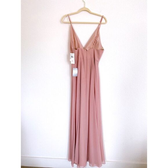 Jenny Yoo Bryce Surplice V-neck chiffon maxi dress - Picture 8 of 11